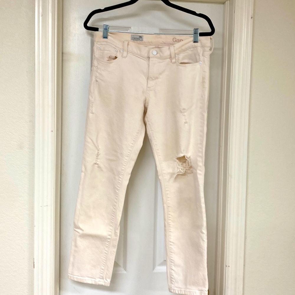 Pink gap, denim girlfriend, jeans, size 28r